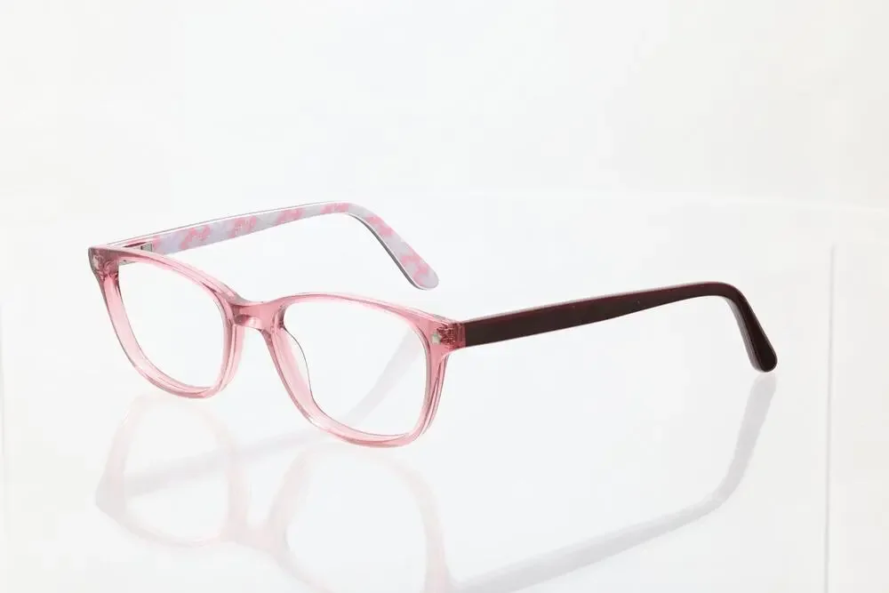 Pez Eyewear P12002 48-16-125 CRYSTAL PINK Eyeglass FRAMES ONLY - GOOD CONDITION